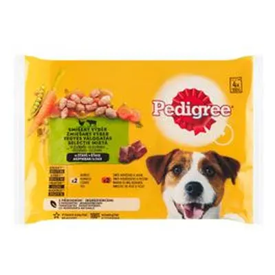 Kapsičky pro psy Pedigree Adult maso a zelenina, 2+2x100 g