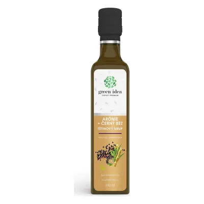 Green idea Sirup Arónie+černý bez GREEN IDEA, třtinový, 250 ml