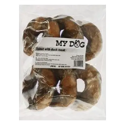 For Dogs and Cats Pochoutka Donut s kachním masem 10 cm 6 ks