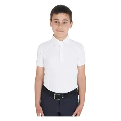 EQUESTRO Triko závodní Slim Fit EQUESTRO, chlapecké, bílé