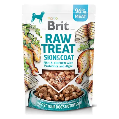 Pamlsky pro psy Brit Raw Treat, Skin&Coat, Fish&Chicken, 40 g