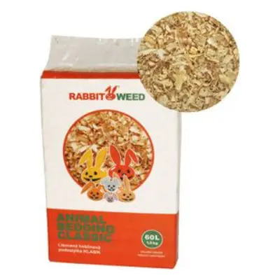 Rabbit Weed Hobliny pro hlodavce podestýlka lis. KLASIK RabbitWeed, 60 l / 1,5 kg