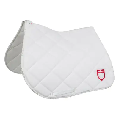 EQUESTRO Dečka podsedlová GP Multilogo EQUESTRO, všestranná, white/white/poppy red