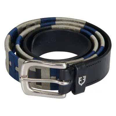 EQUESTRO Pásek kožený Polo H EQUESTRO, black/navy/grey Délka: