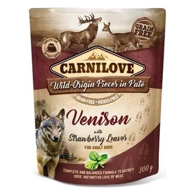 CARNILOVE Kapsička pro psy Pouch Paté Venison & Strawberry Carnilove, 300 g