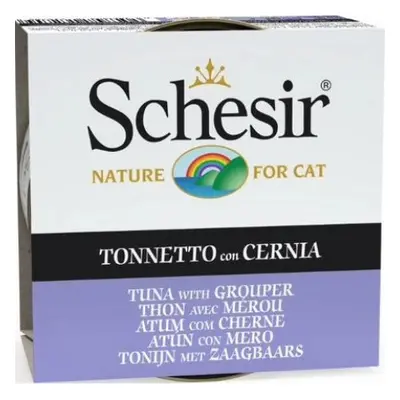 Konzerva pro kočky Schesir Cat Adult tuňák/kanic, 85 g