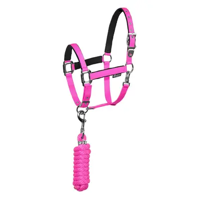 EQUESTRO Set ohlávky s vodítkem Shiny Fittings EQUESTRO, fuchsia