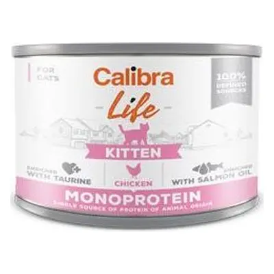 CALIBRA Konzerva pro kočky CALIBAR, kitten, kuřecí, 200 g