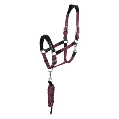 EQUESTRO Set ohlávky s vodítkem Lani EQUESTRO, black/burgundy