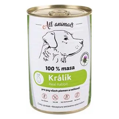 All Animals Konzerva pro psy All Animals, králík, 400 g