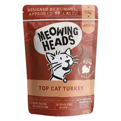 MEOWING HEADS Kapsička pro kočky Meowing Heads, Top Cat Turkey, 100 g