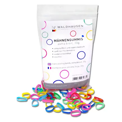 WALDHAUSEN Gumičky do hřívy Waldhausen, 30 g, multicolor