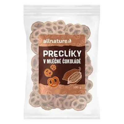 Allnature Preclíky v mléčné čokoládě ALLNATURE, 100 g