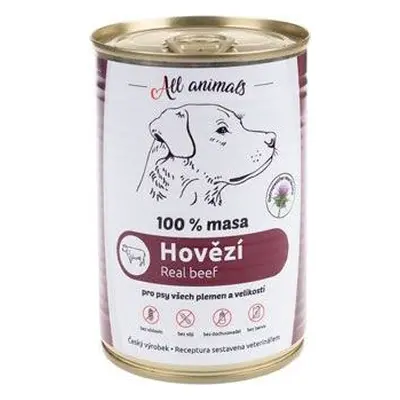 All Animals Konzerva pro psy ALL ANIMALS, hovězí mleté, 400 g