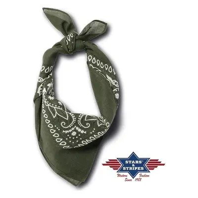 Stars & Stripes Šátek Bandana Stars & Stripes, dark olive