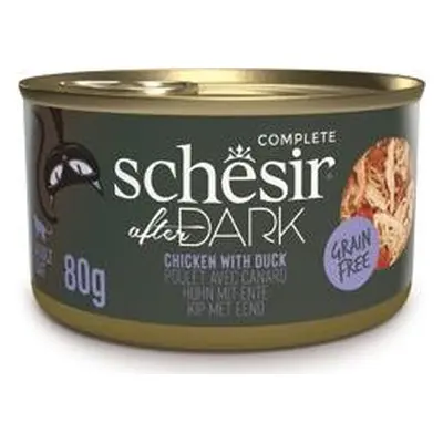 Konzerva pro kočky Schesir Cat After Dark Wholefood kuře/kachna, 80 g