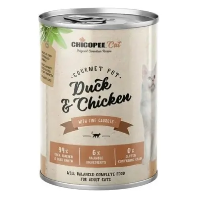 Konzerva pro kočky Chicopee Cat Gourmet Pot Duck&Chicken, 195 g