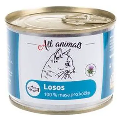 All Animals konzerva pro kočky ALL ANIMALS, losos mletý, 200 g