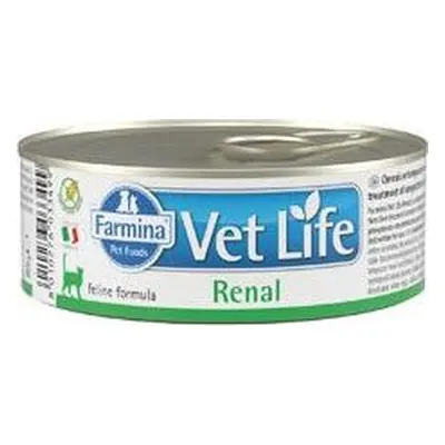 Vet Life Natural (Farmina Pet Foods) Konzerva pro kočky VET LIFE NATURAL, renal, 85 g