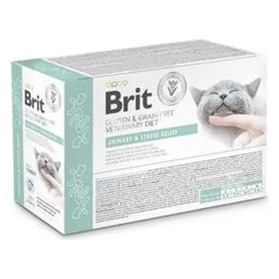 Brit VD Kapsičky pro kočky Pouch fillets in Gravy Urinary+Stres Brit VD, 12x85 g