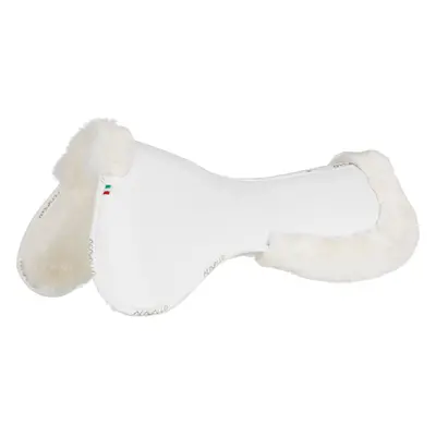 ACAVALLO Dečka tlumící Close Contact & Memory Foam Acavallo, s beránkem, skoková, bílá