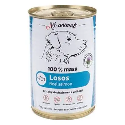 All Animals Konzerva pro psy ALL ANIMALS, losos mletý, 400 g