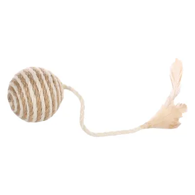 Flamingo Hračka pro kočky Míček s jutou Frits Flamingo, 6 cm, beige