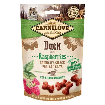 CARNILOVE Pamlsky pro kočky Crunchy Snack Duck&Raspberries Carnilove, 50 g