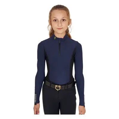 EQUESTRO Triko multifunkční Training Polo EQUESTRO, dívčí, navy blazer