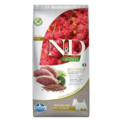 N&D (Farmina Pet Foods) Granule pro psy N&D Quinoa DOG Neutered Duck&Broccoli&Asp. Mini, 7 kg