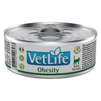 Vet Life Natural (Farmina Pet Foods) Konzerva pro kočky VET LIFE NATURAL, obesity, 85 g