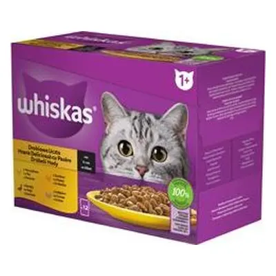 Kapsičky pro kočky Whiskas Core drůbeží výběr ve štávě, 12x85 g