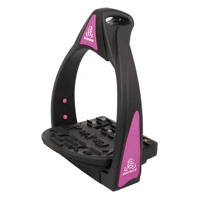 ACAVALLO Třmeny Flexia Acavallo, 12,5 cm, black/fuchsia