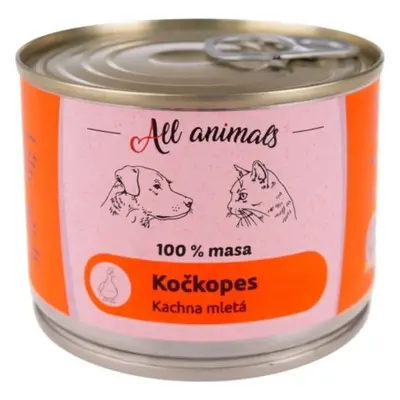 All Animals Konzerva pro psy i kočky All Animals, kachna mletá, 200 g