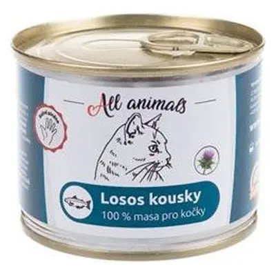 All Animals Konzerva pro kočky ALL ANIMALS, lososová, 200 g