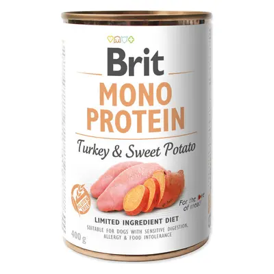 Brit Dog konz Mono Protein Turkey & Sweet Potato 400 g