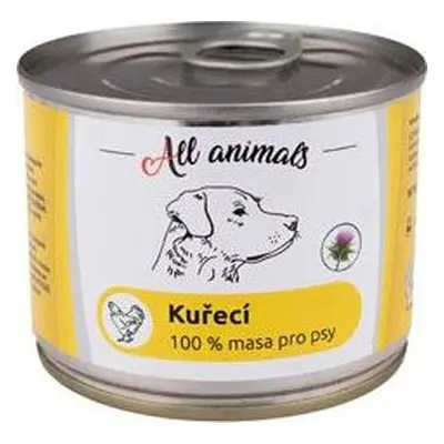 All Animals Konzerva pro psy ALL ANIMALS, kuřecí, 200 g