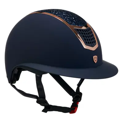 EQUESTRO Helma Eclipse Stone Mat Wide Visor EQUESTRO, navy/rose gold Obvod hlavy: 56-58 cm