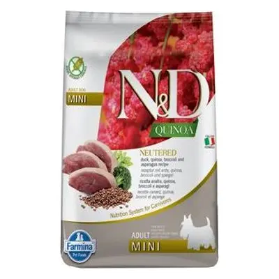 N&D (Farmina Pet Foods) Granule pro psy Quinoa DOG Neutered Adult Mini Duck&Broccoli N&D, 2,5 kg