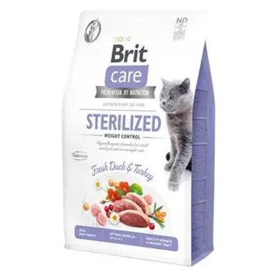 Granule pro kočky Brit Care GF, Sterilized Weight Control, 2 kg