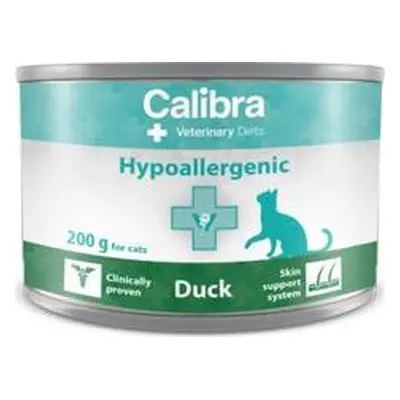 CALIBRA Konzerva pro kočky VD Hypoallergenic Calibra, kachna, 200 g