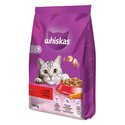 Granule pro kočky Whiskas Dry, s hovězím masem, 3,8 kg