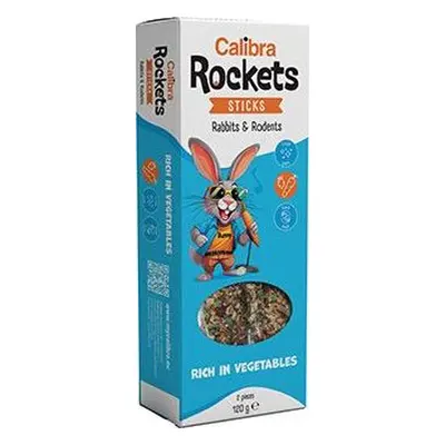 CALIBRA Tyčinky pro hlodavce Rockets Calibra, zelenina, 120 g