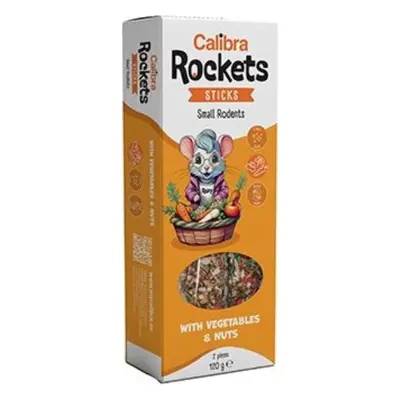 CALIBRA Tyčinky pro hlodavce Rockets Calibra, zelenina a buráky, 120 g