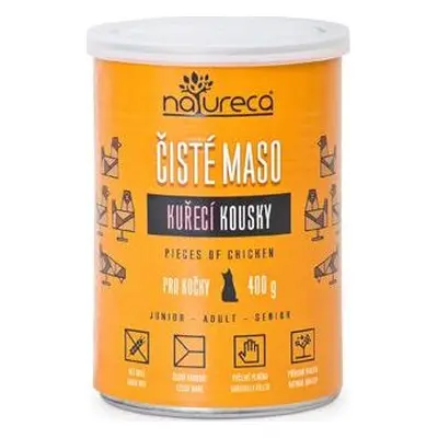 NATURECA Konzerva pro kočky NATURECA, kuře kousky, 400 g