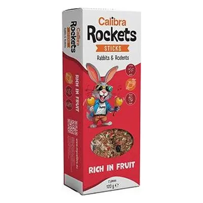 CALIBRA Tyčinky pro hlodavce Rockets Calibra, ovoce, 120 g