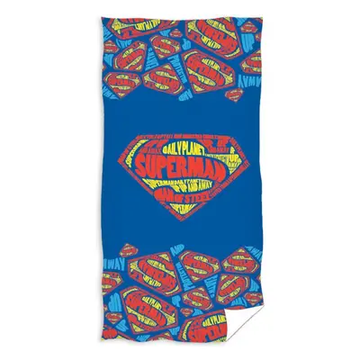 Carbotex Bavlněná froté osuška 70x140 cm - Superman Znak