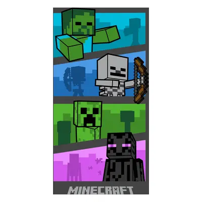 Jerry Fabrics Bavlněná froté osuška 70x140 cm - Minecraft Adventure is an Attitude