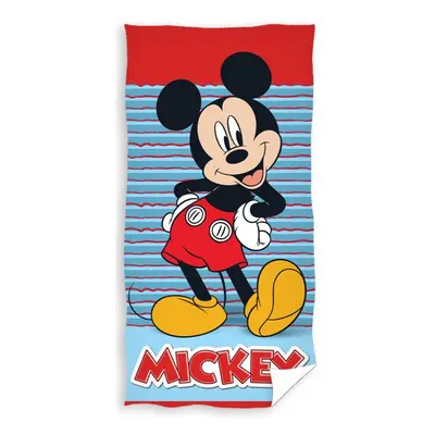 TipTrade Bavlněná froté osuška 70x140 cm - Mickey Mouse Vždy s úsměvem