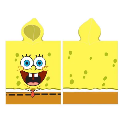 Carbotex Dětské pončo 55x110 cm - Sponge Bob Žluťoch